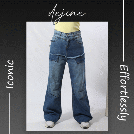 Utility Wide Leg Jeans (Dark)